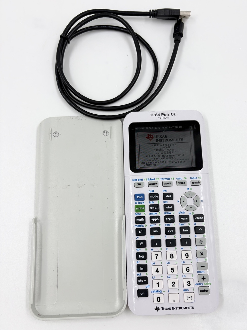 Texas Instruments TI-84 Plus Python Graphing Calculator White W/ Charger Works